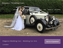 Tablet Screenshot of eleganceweddingcars.co.uk